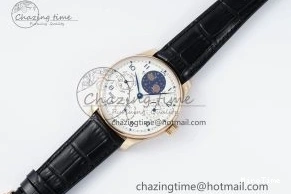 MIROTIME 1222 Portugieser Perpetual Calendar RG 5033 APSF 1:1 Best Edition White Dial on Black Leather Strap A52610 Clone TechFriendly 7043